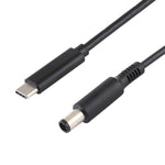 Cáp sạc nguồn USB-C / Type-C sang 7.4 x 5.0mm cho laptop Dell, chiều dài cáp: khoảng 1.5m, Type-C sang 7.4 x 5.0mm cho laptop Dell
