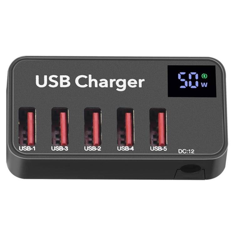 Sạc nhanh đa năng 988A DC 12V 5 cổng USB hiển thị kỹ thuật số, 988A