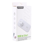 Dock sạc USB sang 3 trong 1 (8 Pin + Micro USB + USB-C / Type-C) để bàn sạc, đồng bộ dữ liệu, giá đỡ với sạc không dây Qi & cáp USB
