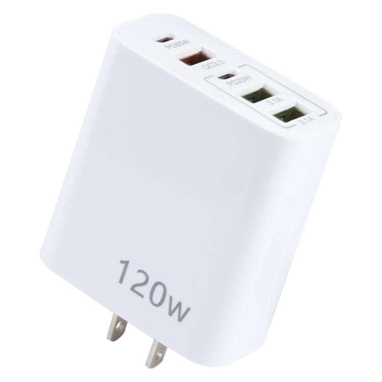 Sạc đa cổng 120W Dual PD Type-C + 3 x USB, phích cắm US, phích cắm US