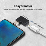 Adapter sạc góc USB-C / Type-C đực sang 8 Pin cái, USB-C / Type-C đực sang 8 Pin cái