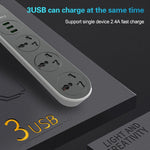 Ổ cắm du lịch văn phòng gia đình LDNIO SC3301 3 cổng USB, Chiều dài cáp: 1.6m, Phích cắm US, SAS8610AUS, SAS8610BUS, SAS8610EU, SAS8610UK