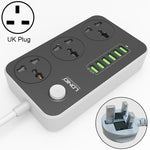 Ổ cắm đa năng du lịch văn phòng gia đình LDNIO SC3604 6 cổng USB, chiều dài cáp: 2m, phích cắm US, SAS8611AUK, SAS8611AUS, SAS8611BUK, SAS8611BUS, SAS8611EU
