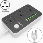 Ổ cắm đa năng du lịch văn phòng gia đình LDNIO SC3604 6 cổng USB, chiều dài cáp: 2m, phích cắm US, SAS8611AUK, SAS8611AUS, SAS8611BUK, SAS8611BUS, SAS8611EU