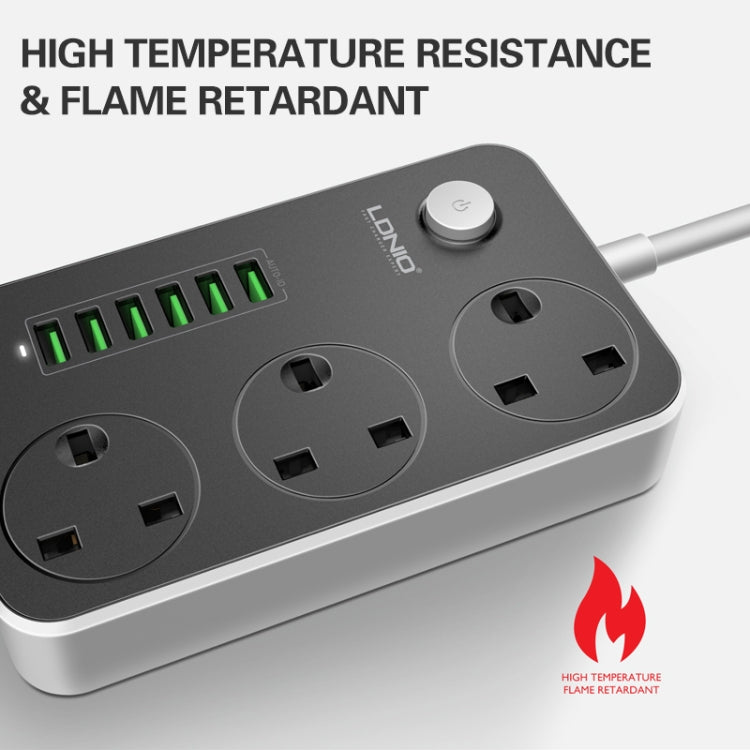 Ổ cắm đa năng du lịch văn phòng gia đình LDNIO SC3604 6 cổng USB, chiều dài cáp: 2m, phích cắm US, SAS8611AUK, SAS8611AUS, SAS8611BUK, SAS8611BUS, SAS8611EU
