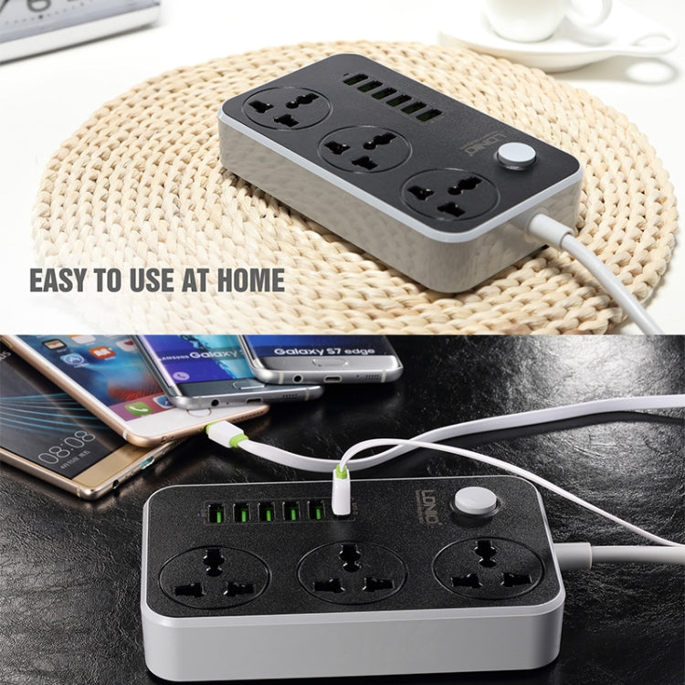 Ổ cắm đa năng du lịch văn phòng gia đình LDNIO SC3604 6 cổng USB, chiều dài cáp: 2m, phích cắm US, SAS8611AUK, SAS8611AUS, SAS8611BUK, SAS8611BUS, SAS8611EU