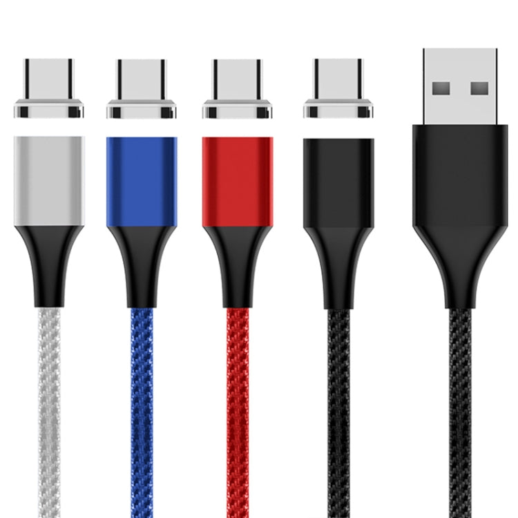 Cáp dữ liệu từ USB sang USB-C / Type-C bện nylon có nam châm M11 3A, chiều dài cáp: 2m, USB-C / Type-C