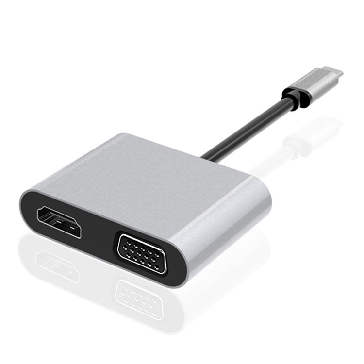Trạm kết nối đa chức năng 2 trong 1 USB-C / Type-C sang HDMI+VGA HUB