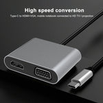 Trạm kết nối đa chức năng 2 trong 1 USB-C / Type-C sang HDMI+VGA HUB