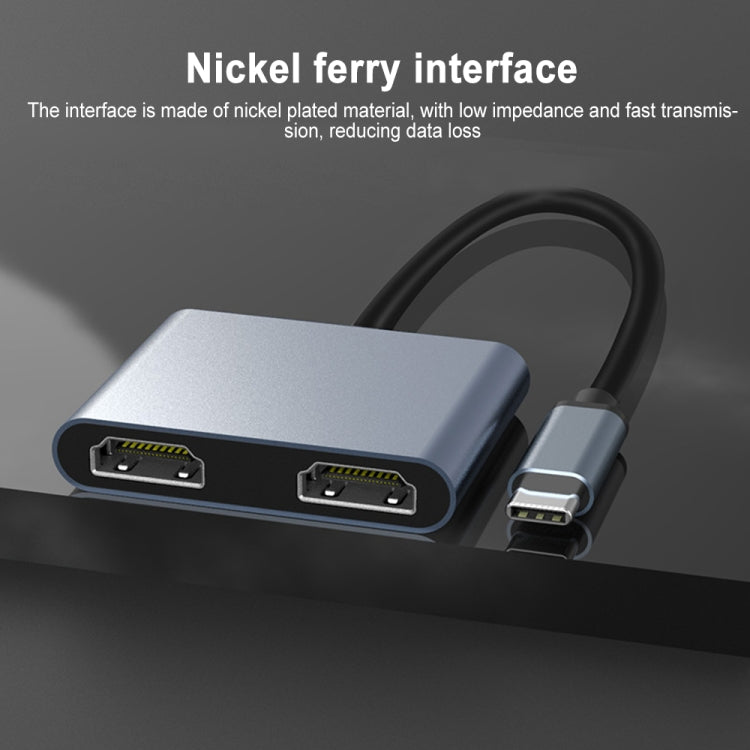 Trạm kết nối đa chức năng 2 trong 1 USB-C / Type-C sang hai cổng HDMI HUB