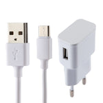 Bộ sạc USB nhận dạng thông minh 5V 2.1A kèm cáp sạc USB sang USB-C / Type-C dài 1m, phích cắm EU