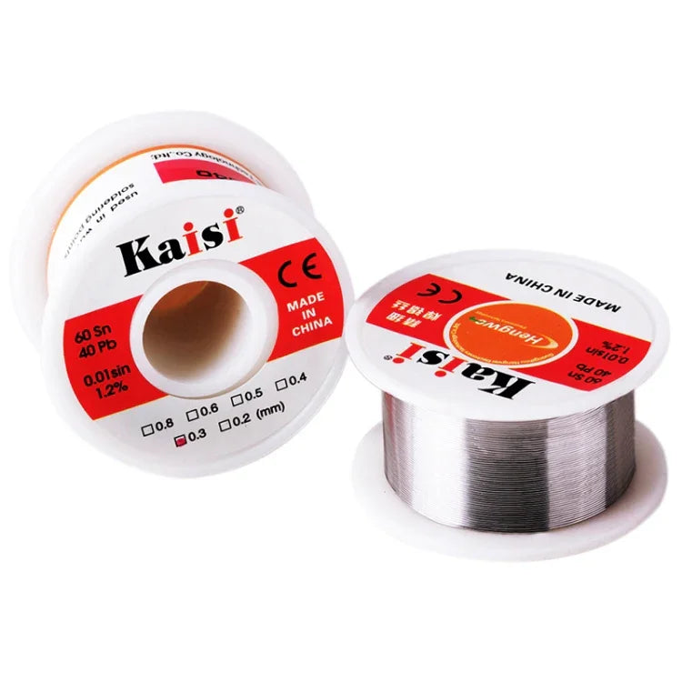 Dây hàn thiếc lõi nhựa thông Kaisi 0.3mm cho công việc hàn, 50g, 0.3mm 50g