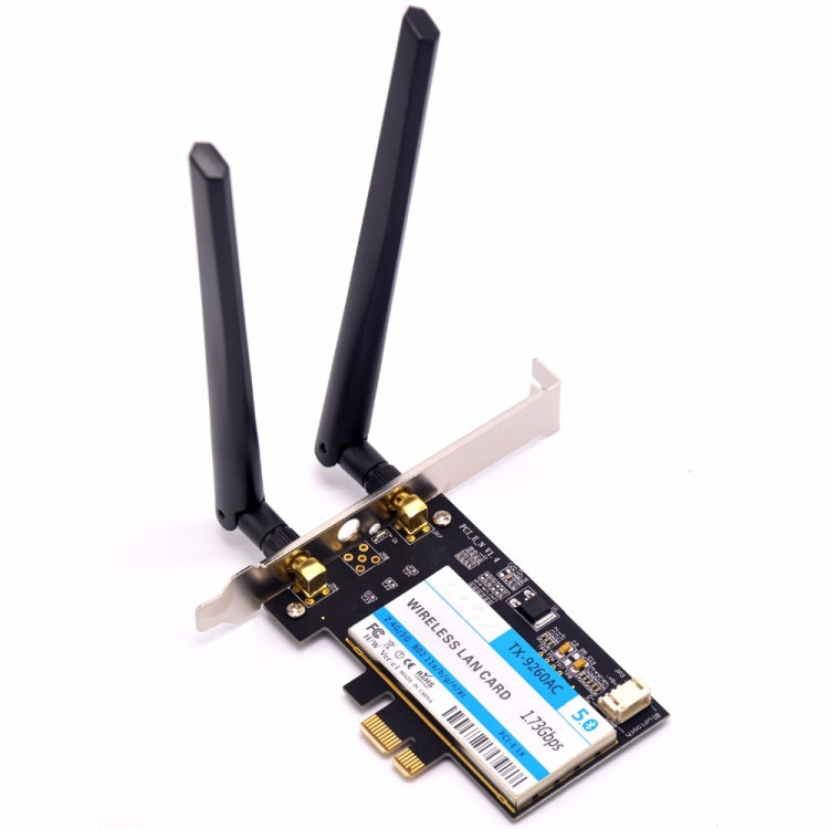 TX-9260AC Bộ chuyển đổi WiFi Desktop PCI-e Wireless-AC băng tần kép 802.11ac 1730Mbps + Bluetooth 5.0 WLAN cho Intel 9260ac, TX-9260AC 1730Mbps