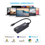 Cáp chuyển đổi USB-C / Type-C sang RJ45 mạng Gigabit Ethernet dài 15cm, RJ45