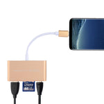 Đầu đọc thẻ đa năng 5 trong 1 Micro SD + SD + USB 3.0 + USB 2.0 + Micro USB sang USB-C / Type-C OTG cho máy tính bảng, điện thoại thông minh, PC, 5 trong 1 (Bạc), 5 trong 1 (Vàng)
