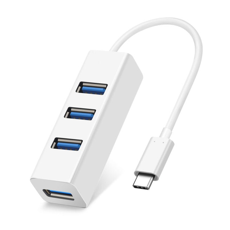 Bộ chuyển đổi HUB USB-C / Type-C đực sang 4 cổng USB cái, 4 cổng USB (màu trắng)