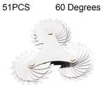 51 lưỡi đo ren vít Mỹ 60 độ bằng thép không gỉ CR, bộ 51 lưỡi đo ren
