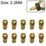10 cái đai kẹp đồng ba càng cho phụ kiện máy mài điện, đường kính lỗ: 2.2mm, đường kính lỗ: 2.2mm