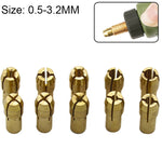 10 trong 1 đai kẹp đồng ba càng cho phụ kiện máy mài điện, đường kính lỗ: 0.5-3.2mm, đường kính lỗ: 0.5-3.2mm