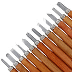 12 in 1  Wood Carving Chisels Knife Basic Woodcut Working Handmade Rubber Stamps Hand Tools, Chisels Knife
