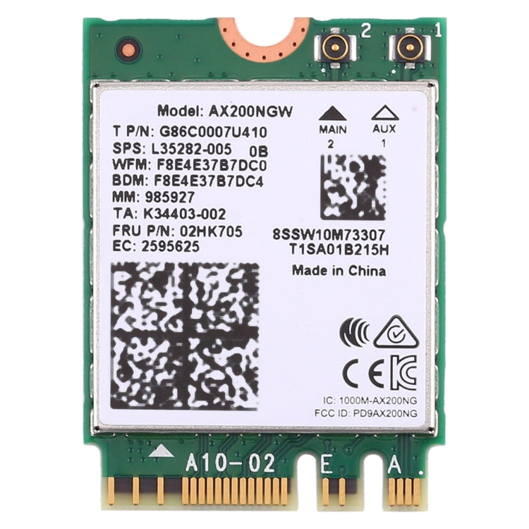 Card mạng Wifi Bluetooth 5.0 AX200 băng tần kép 2400Mbps AX200NGW NGFF M.2 2.4G/5G 802.11 ac/ax