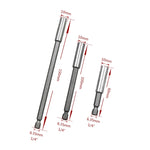 Cần nối khoan súng điện 3 trong 1 đầu 1/4 có từ tính cao, ống nối, khớp nối xoay nhanh, dài 60/100/150mm
