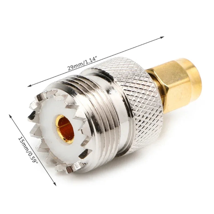 Đầu nối RF đồng trục SMA đực sang UHF cái, đực sang UHF cái
