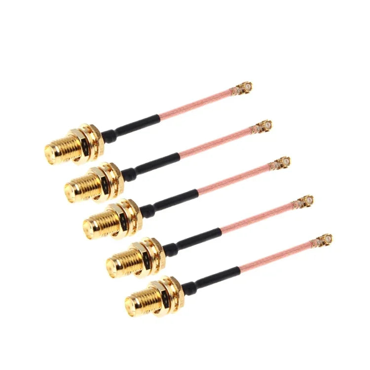 5 cái cáp bện chuyển đổi RG178 Ufl / IPX / IPEX sang SMA cái, chiều dài: 5cm, 5cm