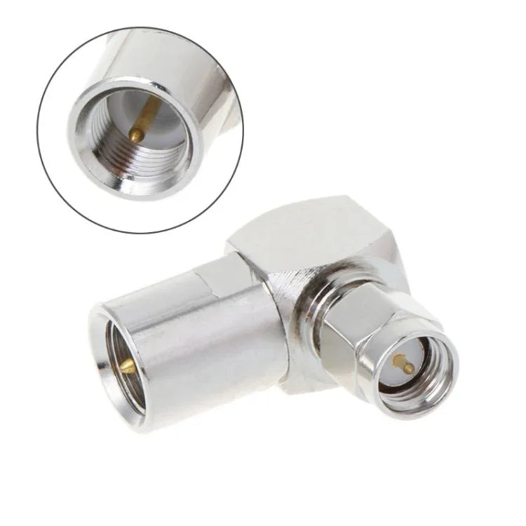 Cả hai đầu nối SMA đực sang FME đầu cắm RF góc phải bộ chuyển đổi gập cho cáp đồng trục