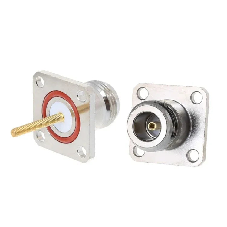 Đầu nối đồng N cái NKF với khung mặt bích 4 lỗ bộ chuyển đổi RF