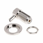 Đầu nối RF góc phải UHF cái SO239 cho cáp đồng trục RG58 / RG142 LMR195