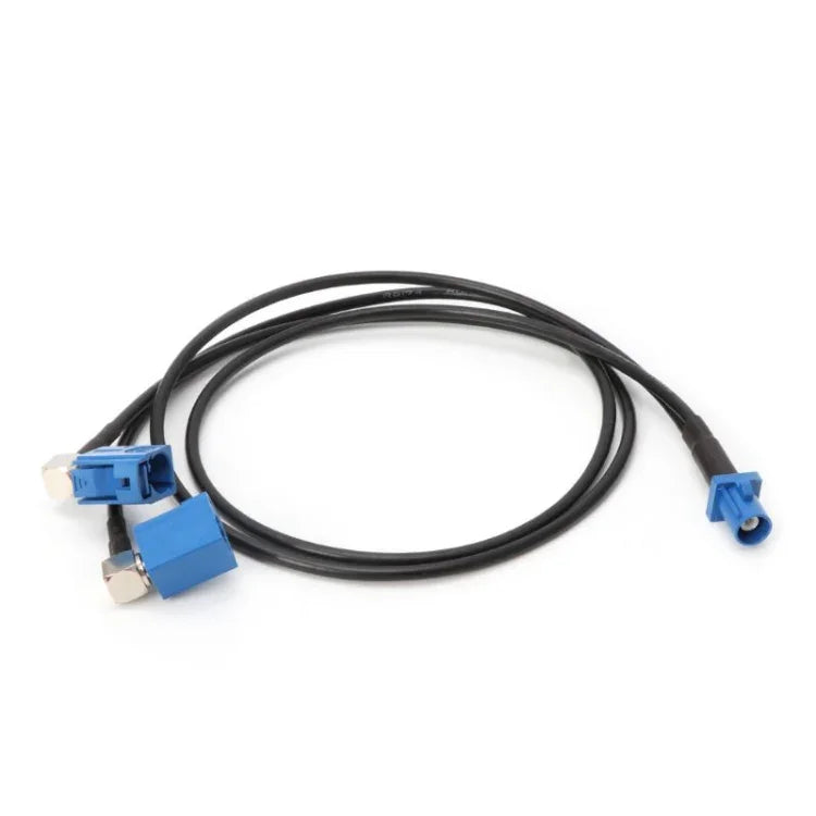 Cáp kết hợp bộ chia chữ Y Fakra C đực loại RG174 sang 2 đầu Fakra C cái, chiều dài: 50cm
