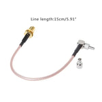 Cáp bộ chuyển đổi RG316 đầu nối RF đồng trục SMA cái sang CRC9 / TS9 đôi, chiều dài: 15cm