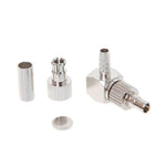 Đầu nối thẻ RF đồng trục góc phải 2 trong 1 TS9 / CRC9 đực cho RG174 / 178 / 316 LMR100