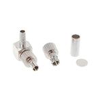 Đầu nối thẻ RF đồng trục góc phải 2 trong 1 TS9 / CRC9 đực cho RG174 / 178 / 316 LMR100