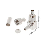 Đầu nối thẻ RF đồng trục góc phải 2 trong 1 TS9 / CRC9 đực cho RG174 / 178 / 316 LMR100