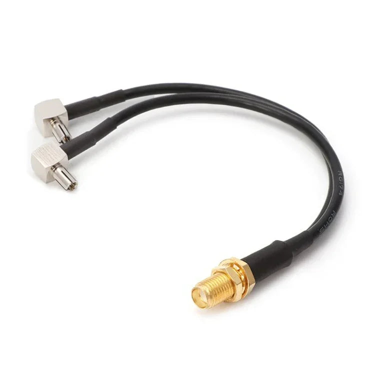 Cáp Kết Nối Mở Rộng Đầu Nối RG174 SMA Nữ sang 2 x TS9 Nam, Chiều Dài: 15cm, SMA Nữ sang 2 x TS9 Nam 15cm