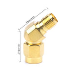 Đầu Nối Chuyển Đổi SMA Nam sang SMA Nữ Góc 45 Độ 135 Độ FPV Hình Nón