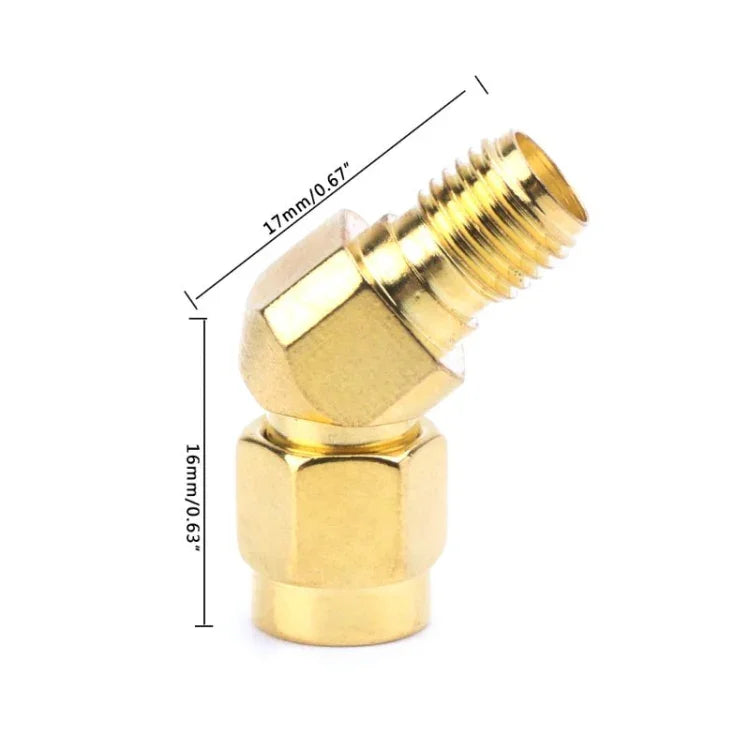 Đầu Nối Chuyển Đổi SMA Nam sang SMA Nữ Góc 45 Độ 135 Độ FPV Hình Nón