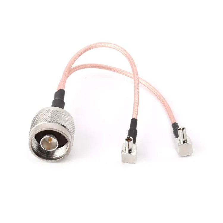 Cáp Kết Nối Bộ Kết Hợp Tách Đầu Cắm RG316 N Nam sang 2xTS9 / 2xCRC9 Nam, Chiều Dài: 15cm