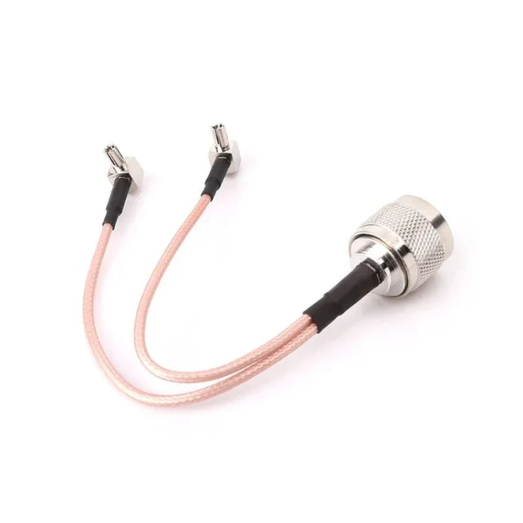 Cáp Kết Nối Bộ Kết Hợp Tách Đầu Cắm RG316 N Nam sang 2xTS9 / 2xCRC9 Nam, Chiều Dài: 15cm