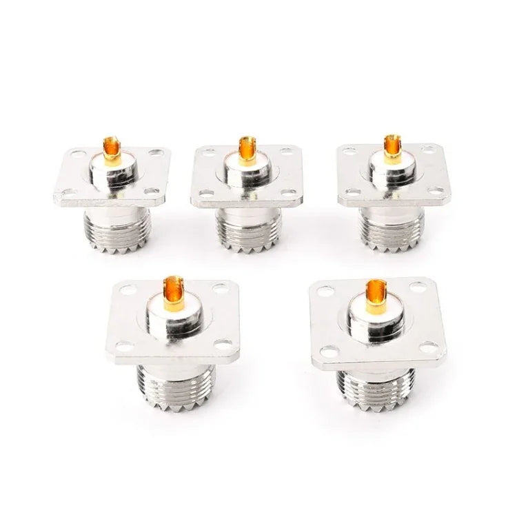 5 Chiếc Đầu Nối Gắn Bảng Mặt Bích UHF SO239 Nữ