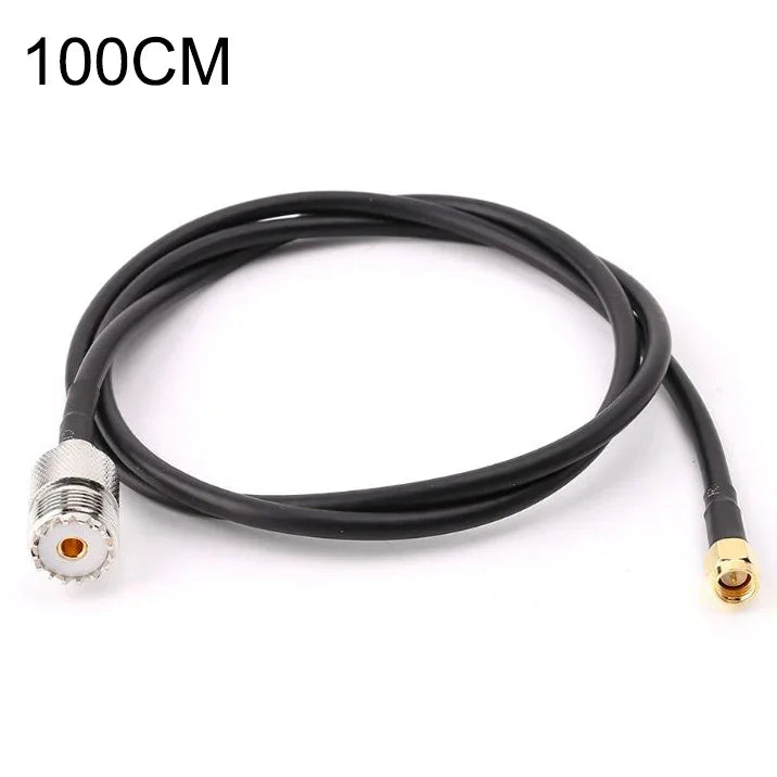 Cáp Kết Nối RG58 UHF Nữ sang SMA Nam, Chiều Dài: 100cm, Chiều Dài: 100cm