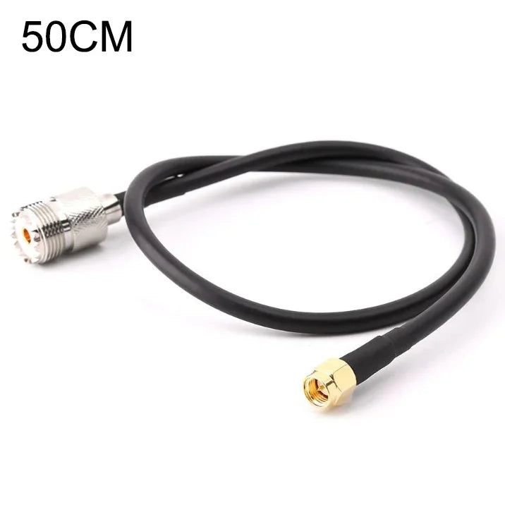 Cáp kết nối RG58 UHF Female sang SMA Male, Chiều dài: 50cm, Chiều dài: 50cm