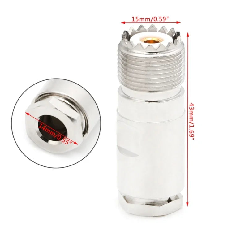 Đầu Nối Kẹp Đầu Cắm UHF SO239 PL259 Nữ