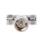 Đầu nối chuyển đổi PL259 đực UHF hình chữ T sang 2 đầu cái UHF