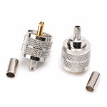 10 cái đầu nối đực UHF PL259 bấm cho cáp RG58 RG142 / 3D-FB