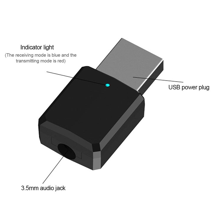 Bộ thu âm thanh Bluetooth 5.0 USB, bộ chuyển đổi Bluetooth, bộ phát Bluetooth hỗ trợ Win8/10, ZF169