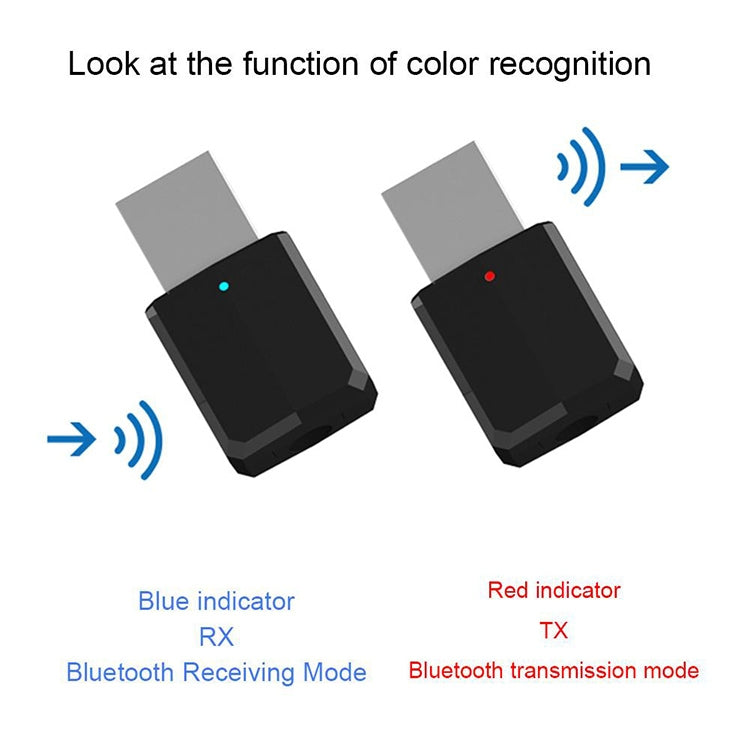 Bộ thu âm thanh Bluetooth 5.0 USB, bộ chuyển đổi Bluetooth, bộ phát Bluetooth hỗ trợ Win8/10, ZF169