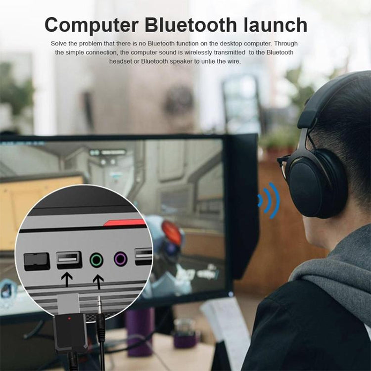 Bộ thu âm thanh Bluetooth 5.0 USB, bộ chuyển đổi Bluetooth, bộ phát Bluetooth hỗ trợ Win8/10, ZF169